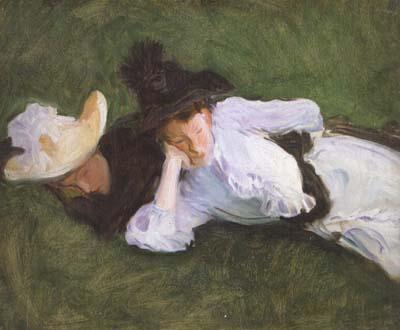 John Singer Sargent Two Girls on a Lawn (mk18)